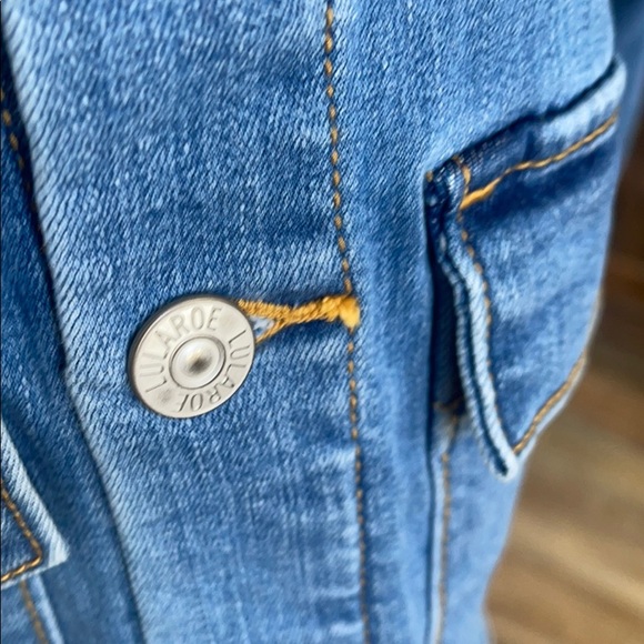LulaRoe NWT embroidered denim jacket - Picture 6 of 10